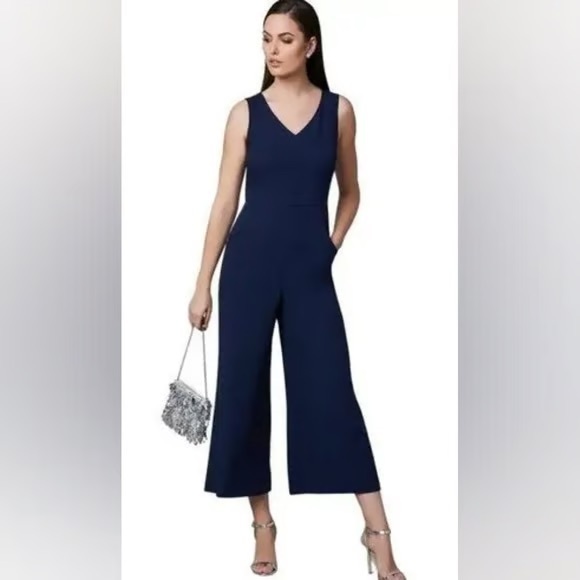 Karl Lagerfeld Pants - Karl Lagerfeld black wide‎ leg crepe sleeveless jumpsuit size 6